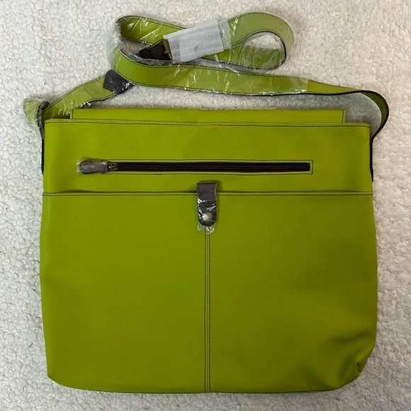 Glenroyal Chic Handcrafted in Scotland Apple Green Crossbody Bag Satchel - Picture 6 of 11